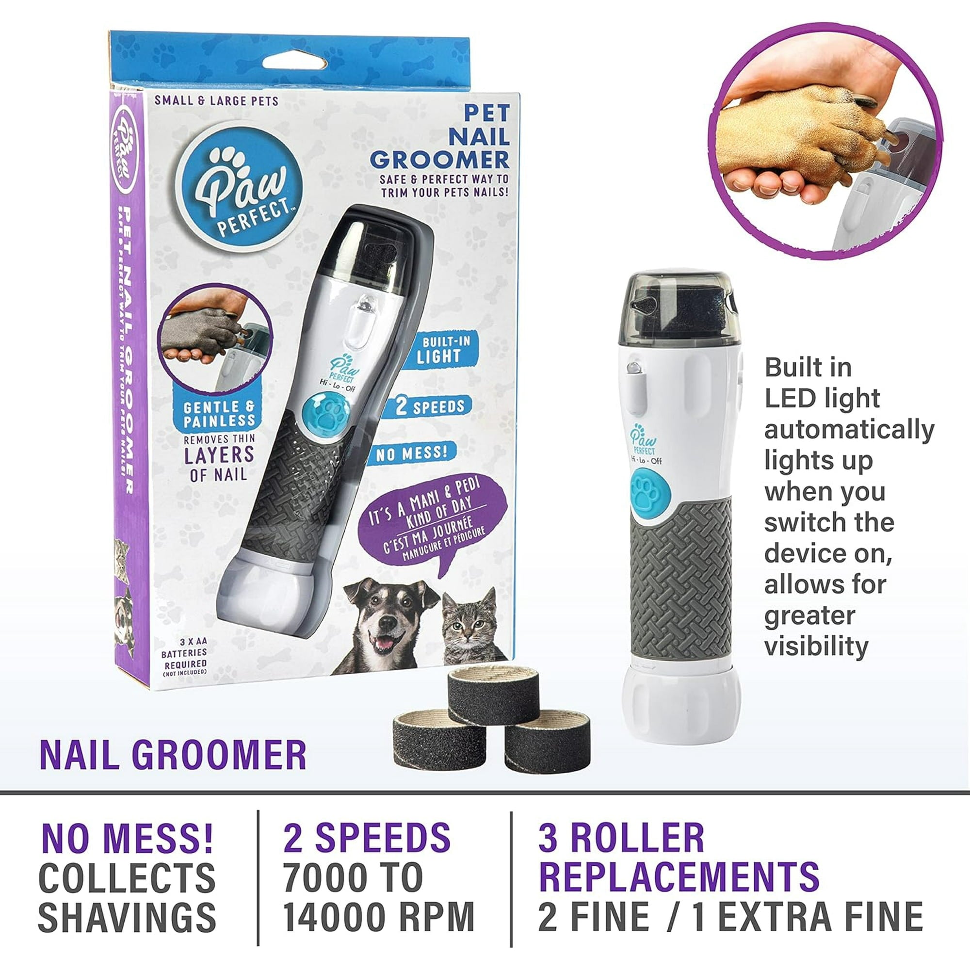 Bell + Howell Paw Perfect Pet Nail Rotating File Bell + Howell Paw Perfect Pet Nail Rotating File